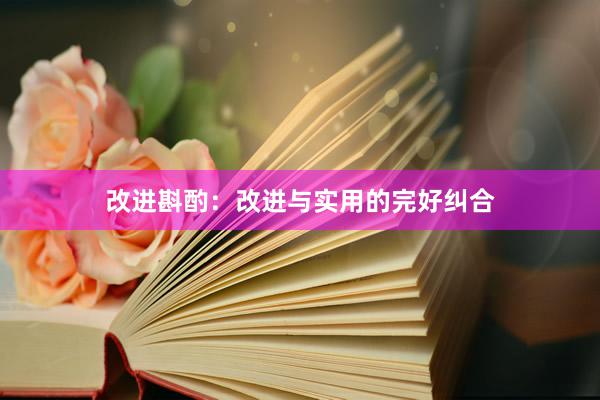 改进斟酌：改进与实用的完好纠合